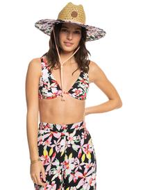7 Womens Pina To My Colada Straw Sun Hat Black ERJHA04227 Roxy