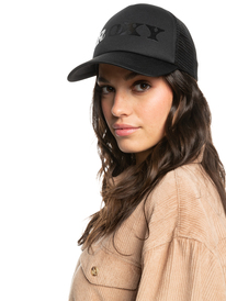 1 Womens Happy Hippy Trucker Cap Black ERJHA04238 Roxy