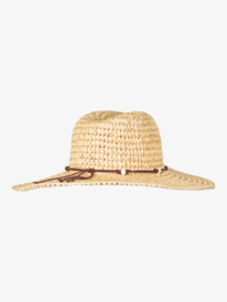 10 Womens Cherish Summer Straw Cowboy Hat Yellow ERJHA04250 Roxy