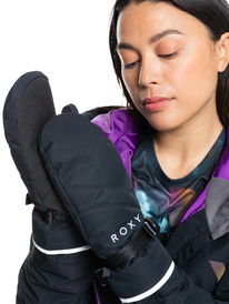 2 ROXY Jetty Insulated Snowboard/Ski Mittens Black ERJHN03189 Roxy