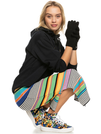 1 Womens Island Fox Gloves Knitted Gloves Black ERJHN03231 Roxy
