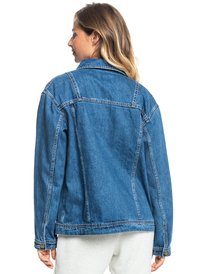 roxy, Mountain Roads Denim Veste Pour Femme, MEDIUM BLUE (bmtw) Mountain Roads - Denim Jacket for Young Women ERJJK03360
