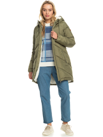 6 Storm Warning - Abrigo que Repele el Agua para Mujer Beige ERJJK03453 Roxy