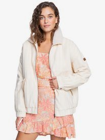 1 Ready To Go Corduroy Jacket Beige ERJJK03454 Roxy