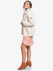 3 Ready To Go Corduroy Jacket Beige ERJJK03454 Roxy