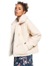 7 Raise The Bar - Sherpa-Jacke für Frauen Gelb ERJJK03457 Roxy