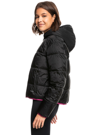 1 Everybody Rock - Veste de sport à capuche pour Femme Noir ERJJK03482 Roxy