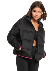 2 Everybody Rock - Veste de sport à capuche pour Femme Noir ERJJK03482 Roxy