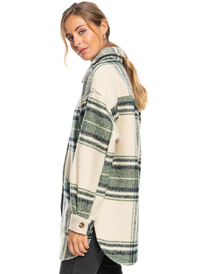 4 Check It Out 2022 - Veste surchemise pour Femme Beige ERJJK03490 Roxy