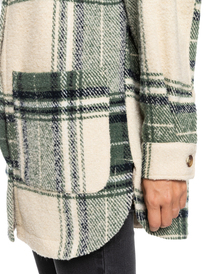 6 Check It Out 2022 - Veste surchemise pour Femme Beige ERJJK03490 Roxy