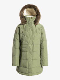 9 Ellie - Lange Kapuzenjacke für Frauen Beige ERJJK03496 Roxy