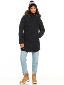8 Ellie - Veste longue à capuche pour Femme  ERJJK03496 Roxy