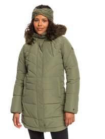 2 Ellie - Lange Kapuzenjacke für Frauen Beige ERJJK03496 Roxy