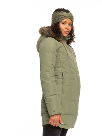 3 Ellie - Lange Kapuzenjacke für Frauen Beige ERJJK03496 Roxy