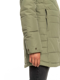 6 Ellie - Lange Kapuzenjacke für Frauen Beige ERJJK03496 Roxy