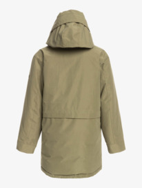 14 Dawn View Insulated Hooded Parka Jacket Beige ERJJK03497 Roxy