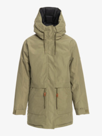 13 Dawn View Insulated Hooded Parka Jacket Beige ERJJK03497 Roxy