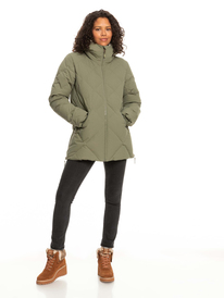 5 Womens Neeva Waterproof Jacket Beige ERJJK03500 Roxy