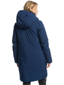 4 Abbie - Veste longue imperméable pour Femme Bleu ERJJK03502 Roxy