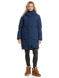 3 Abbie - Veste longue imperméable pour Femme Bleu ERJJK03502 Roxy