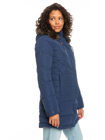 7 Ellie WarmLink - Veste chaude à capuche pour Femme Bleu ERJJK03503 Roxy