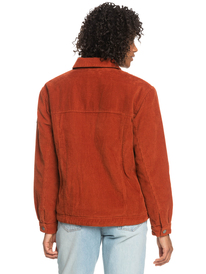 11 On The Block Corduroy Trucker Jacket Brown ERJJK03509 Roxy
