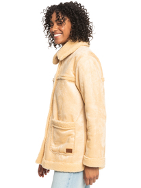 2 Change Of Heart 2022 - Fliegerjacke aus Sherpa für Frauen Beige ERJJK03510 Roxy
