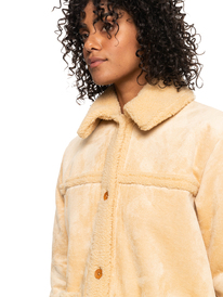 3 Change Of Heart 2022 - Fliegerjacke aus Sherpa für Frauen Beige ERJJK03510 Roxy