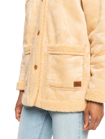 4 Change Of Heart 2022 - Fliegerjacke aus Sherpa für Frauen Beige ERJJK03510 Roxy