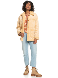 5 Change Of Heart 2022 - Fliegerjacke aus Sherpa für Frauen Beige ERJJK03510 Roxy