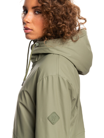 9 No Rain No Flowers - Regenjacke für Frauen Beige ERJJK03517 Roxy