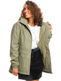 11 No Rain No Flowers - Regenjacke für Frauen Beige ERJJK03517 Roxy