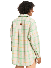 roxy, Womens Check It Out Oversized Overshirt, ABSYNTHE GREEN RAD PLAID (ghy1) CHECK IT OUT ERJJK03527