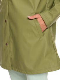 3 Rain Dance - Wasserabweisender Regenmantel für Frauen Grün ERJJK03529 Roxy