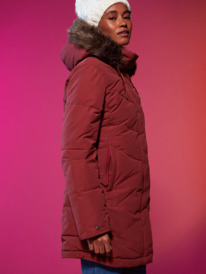 6 Ellie Warmlink - Winterjacke mit Heizpanel für Frauen Braun ERJJK03547 Roxy
