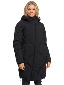 6 Abbie - Giacca longline invernale da Donna Black ERJJK03550 Roxy