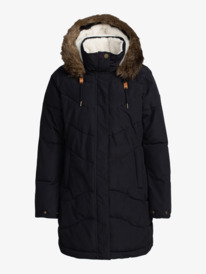 7 Womens Ellie Longline Winter Jacket Black ERJJK03554 Roxy