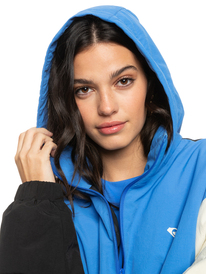 5 Kelia Throw-Back Oversized Half-Zip Pullover Jacket Black ERJJK03559 Roxy