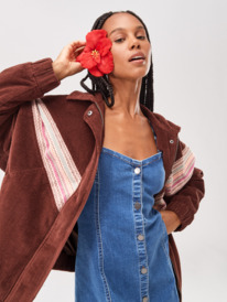1 Ocean Talk - Giacca di velluto da Donna Red ERJJK03576 Roxy