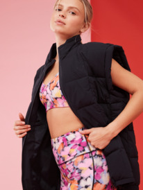 3 Waves Of Warmth - Quilted Vest for Women Black ERJJK03578 Roxy