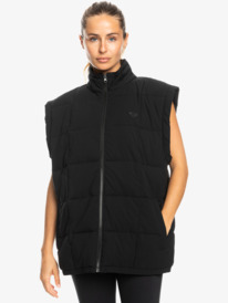 10 Waves Of Warmth - Quilted Vest for Women Black ERJJK03578 Roxy