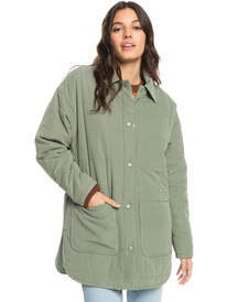 3 Next Up - Chaqueta Acolchada en Quilt para Mujer Verde ERJJK03582 Roxy