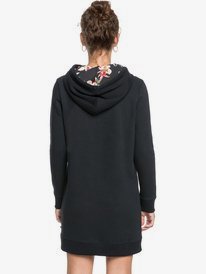 roxy, Be Rider - Robe sweat manches longues pour Femme, ANTHRACITE (kvj0) Be Rider - Long Sleeve Hoodie Dress for Women ERJKD03343