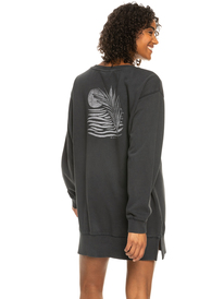 8 Meeting Up 2022 - Oversized Sweaterjurk voor Dames Black ERJKD03405 Roxy