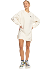 3 Breaking Waves - Robe sweat pour Femme Blanc ERJKD03426 Roxy