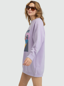 1 Breaking Waves Sweatshirt Dress Purple ERJKD03432 Roxy