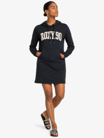 3 Half Time - Hooded Dress for Women Black ERJKD03464 Roxy