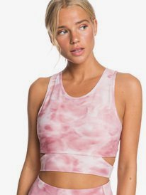 4 Where To Start Medium Support Sports Bra Pink ERJKT03709 Roxy