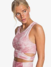 5 Where To Start Medium Support Sports Bra Pink ERJKT03709 Roxy