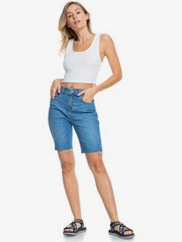 2 Spring Getaway - Rib Knit Vest Top for Women White ERJKT03764 Roxy